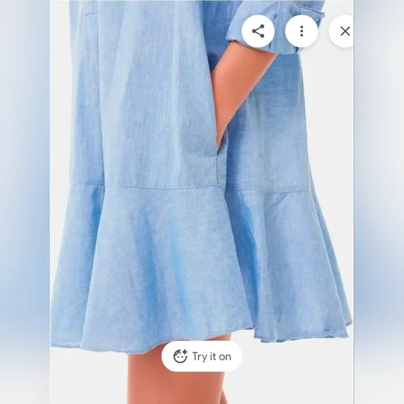 Tuckernuck Callahan Chambray Shirt Dress - Picture 3 of 10